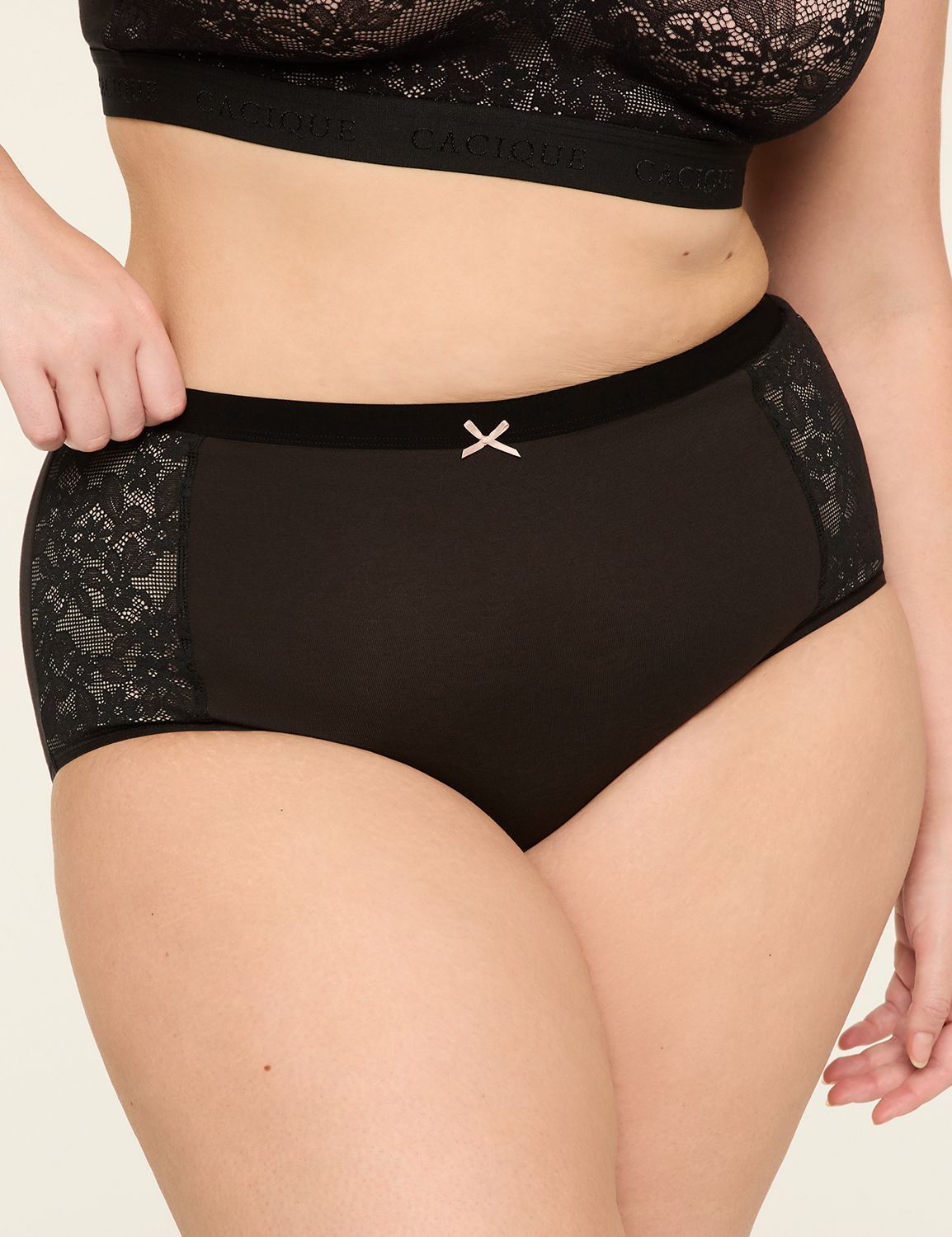 Cotton Full Brief Allover Lattice F Product Image 1