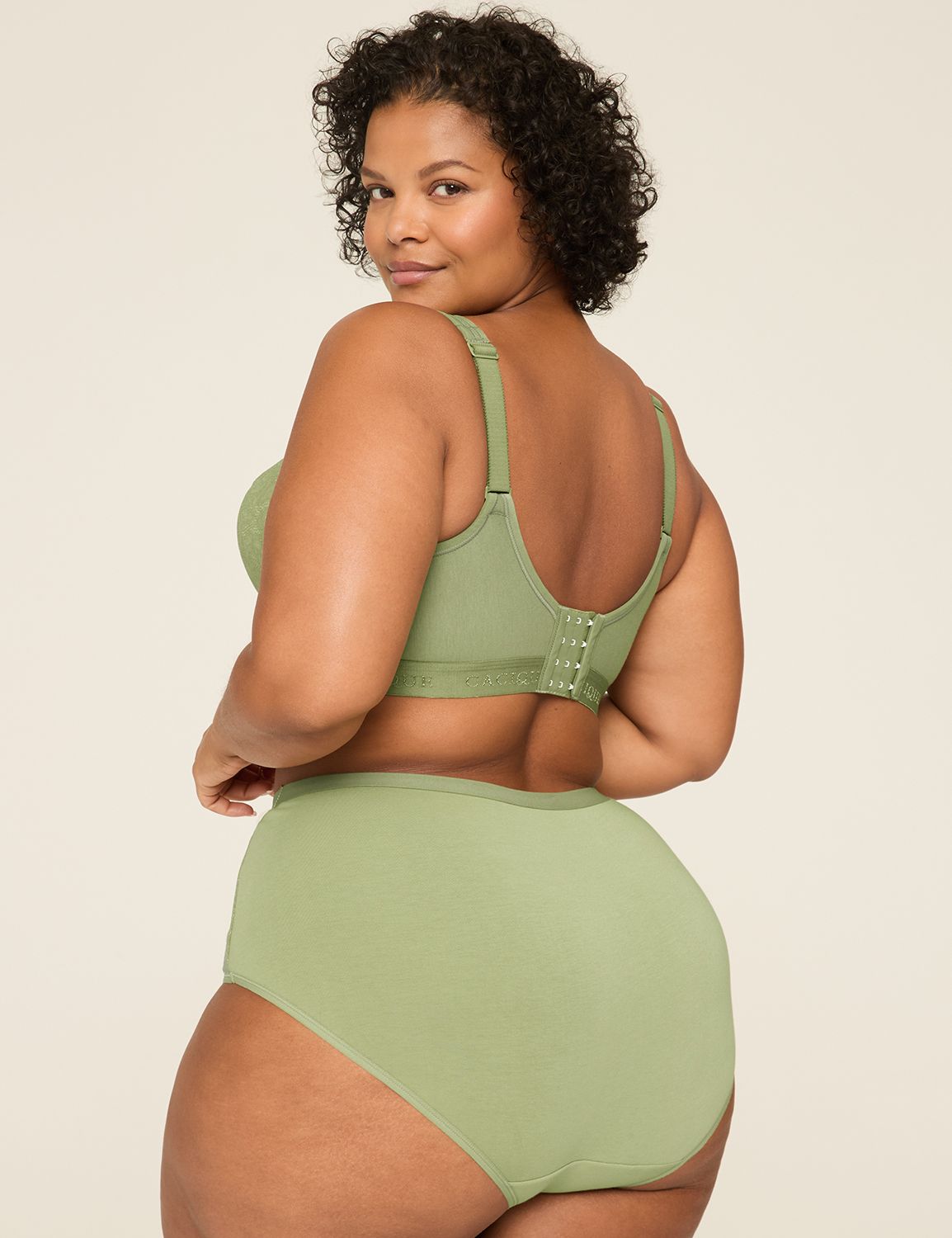 Cotton Full Brief Stretch Lace Inse Product Image 2