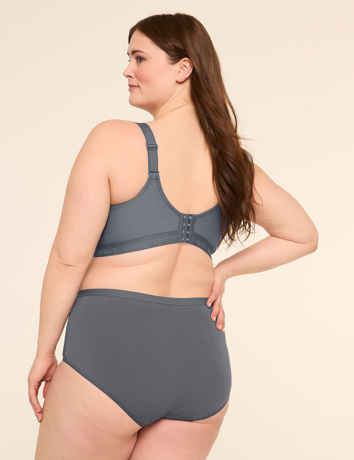 Cotton Full Brief Panty With Lace Trim