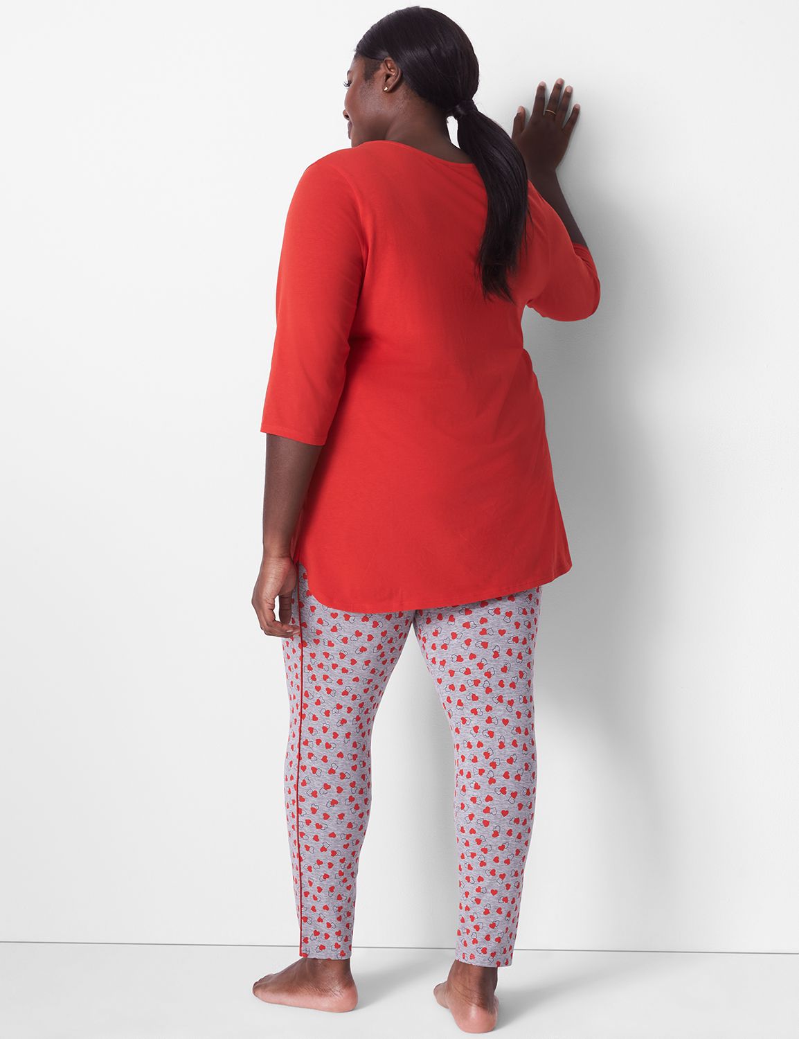 Comfy Cotton Tee Legging PJ Set LaneBryant