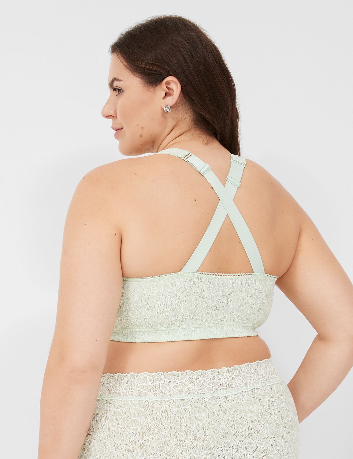 Cross-Dyed Stretch Lace Bralette wi Product Image 2