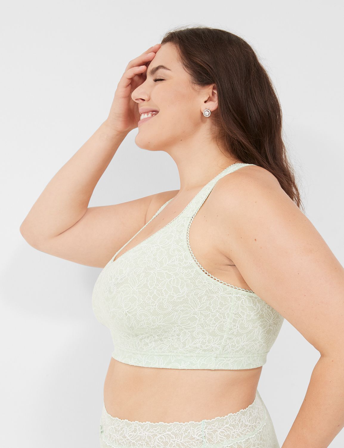 Cross-Dyed Stretch Lace Bralette wi Product Image 3