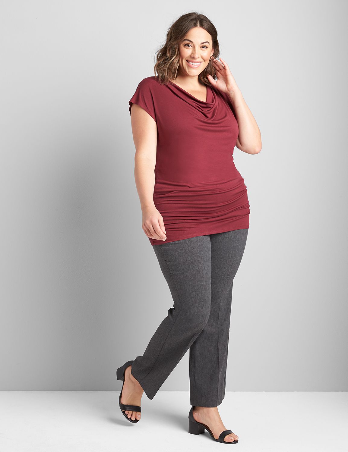 Plain Charcoal Grey Women Plus Size Straight Leg Trouser, Casual Wear at Rs  2999/piece in Bengaluru