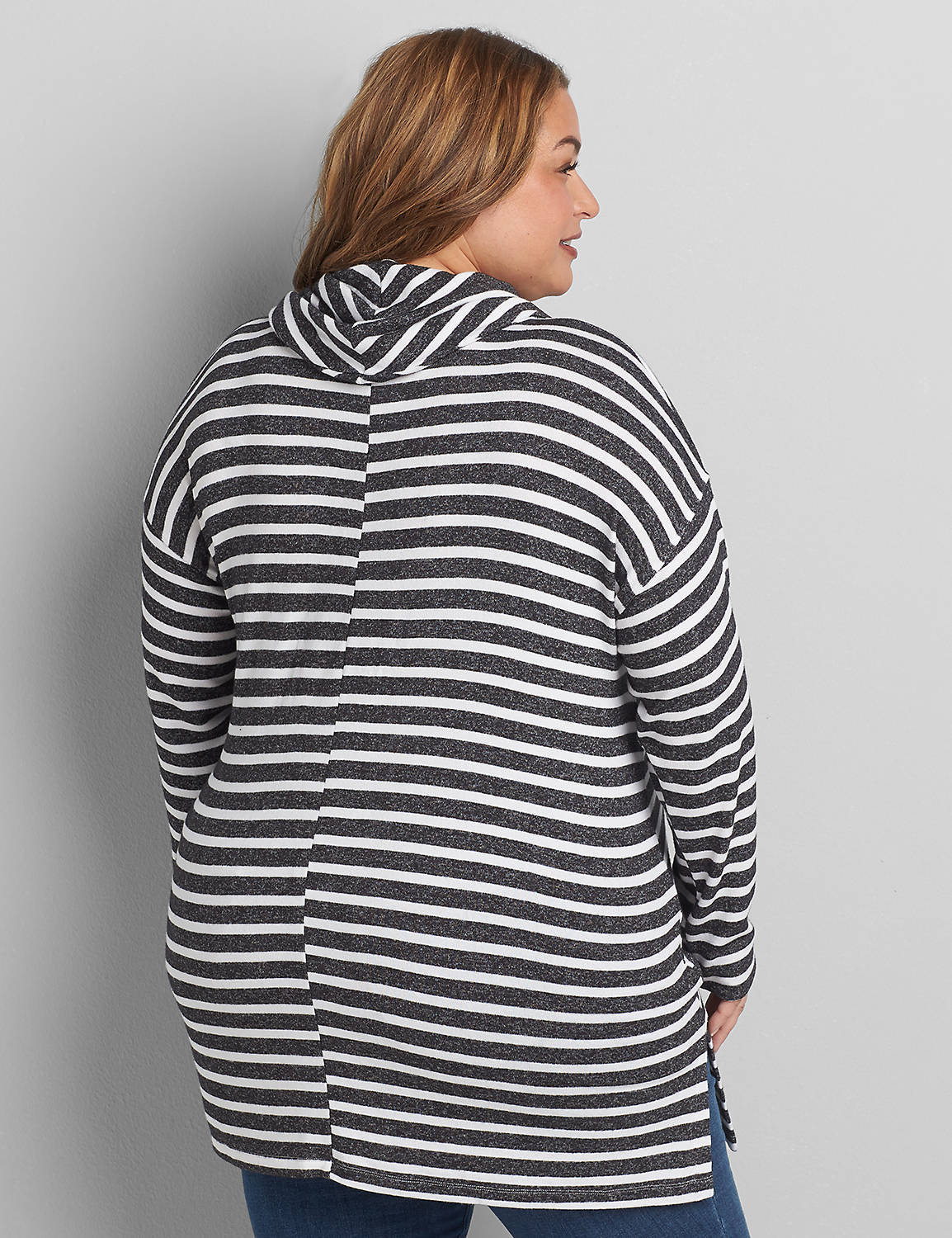 Long Sleeve Cowl Neck Texture Stripe Tunic F 1117240:LBH20314_AliviaStripe_colorway2:14/16 Product Image 2