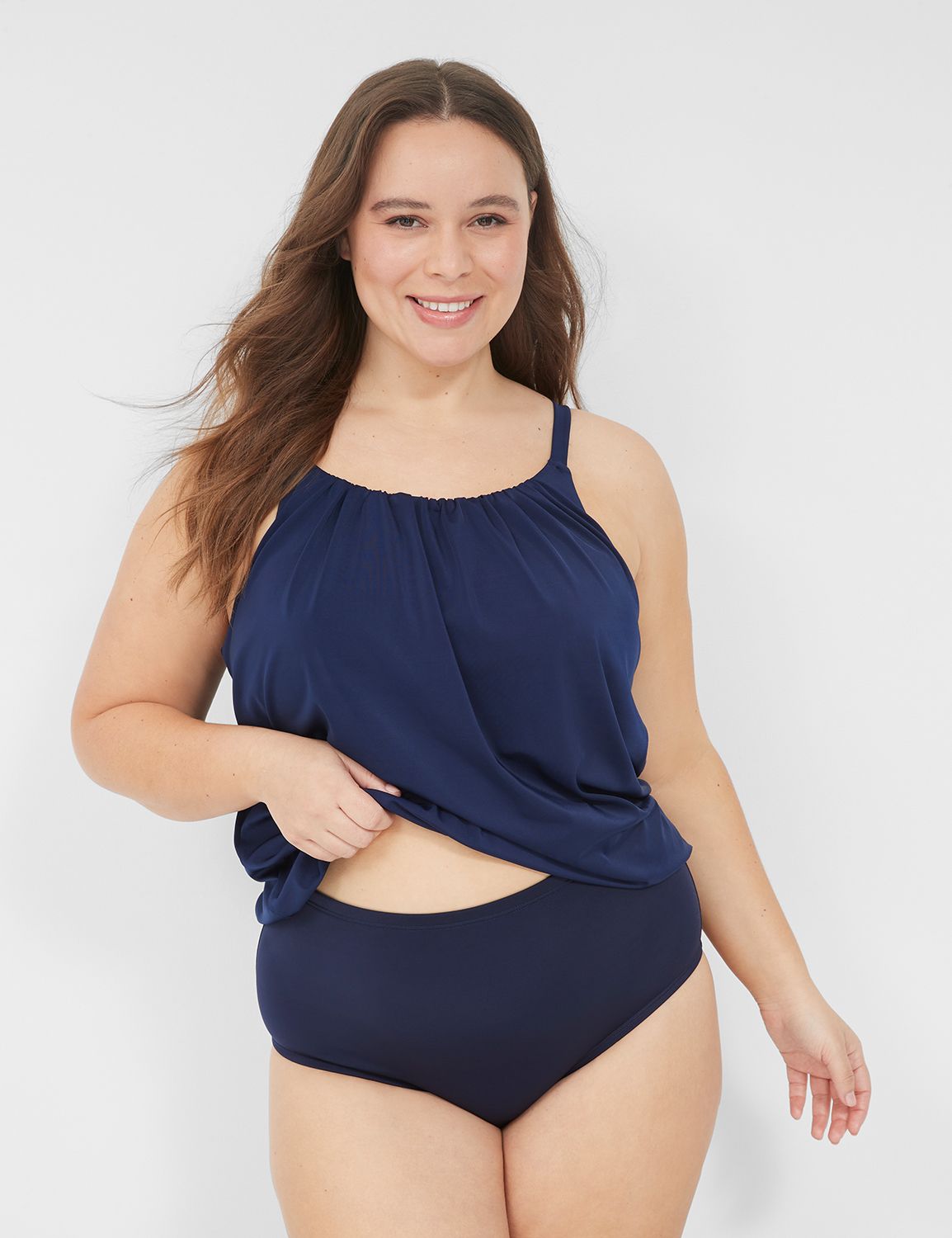 Lane bryant blouson swim tank online