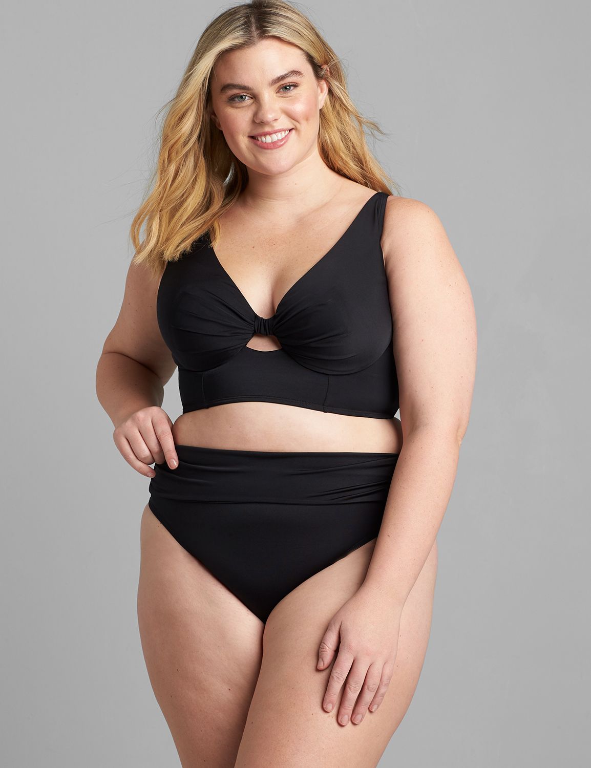 Ruched Side High-Waist Swim Brief 