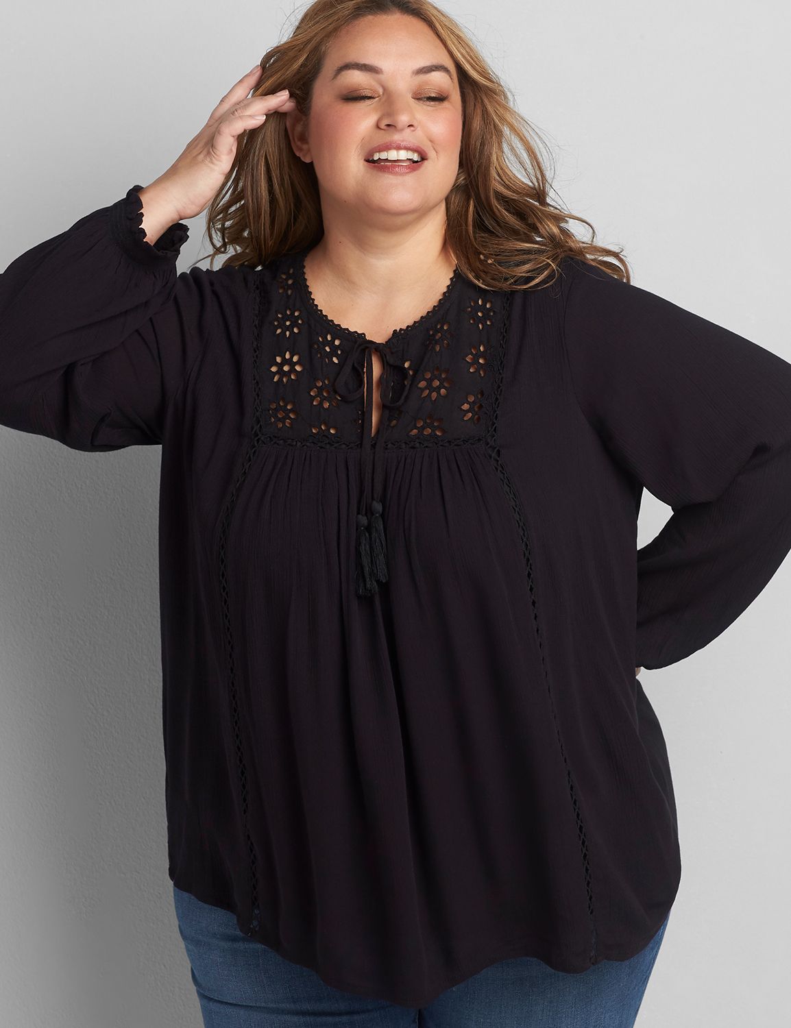 lane bryant peasant top