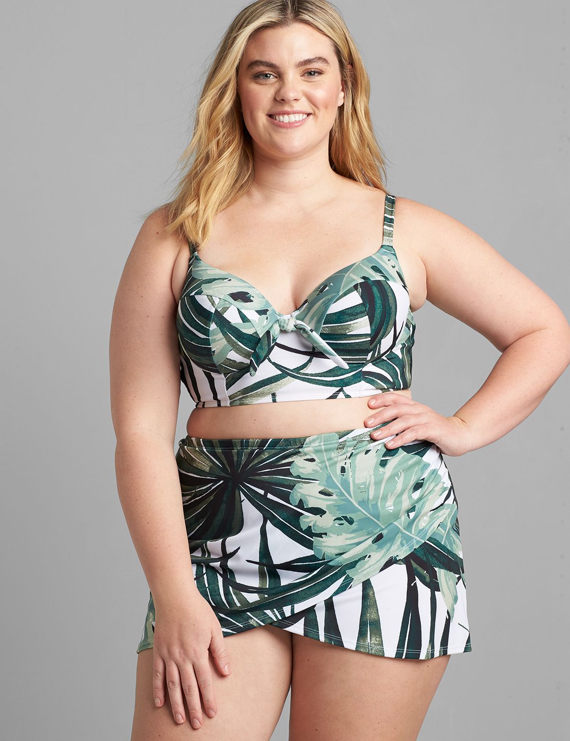 Longline Underwire Swim Bikini Top LaneBryant