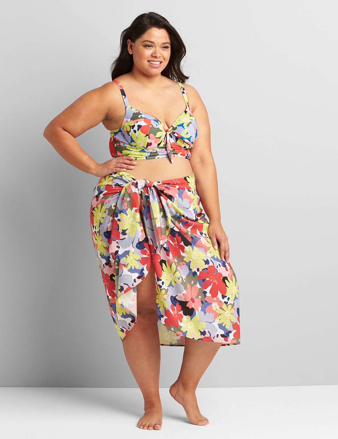 Longline Underwire Swim Bikini Top Product Image 1