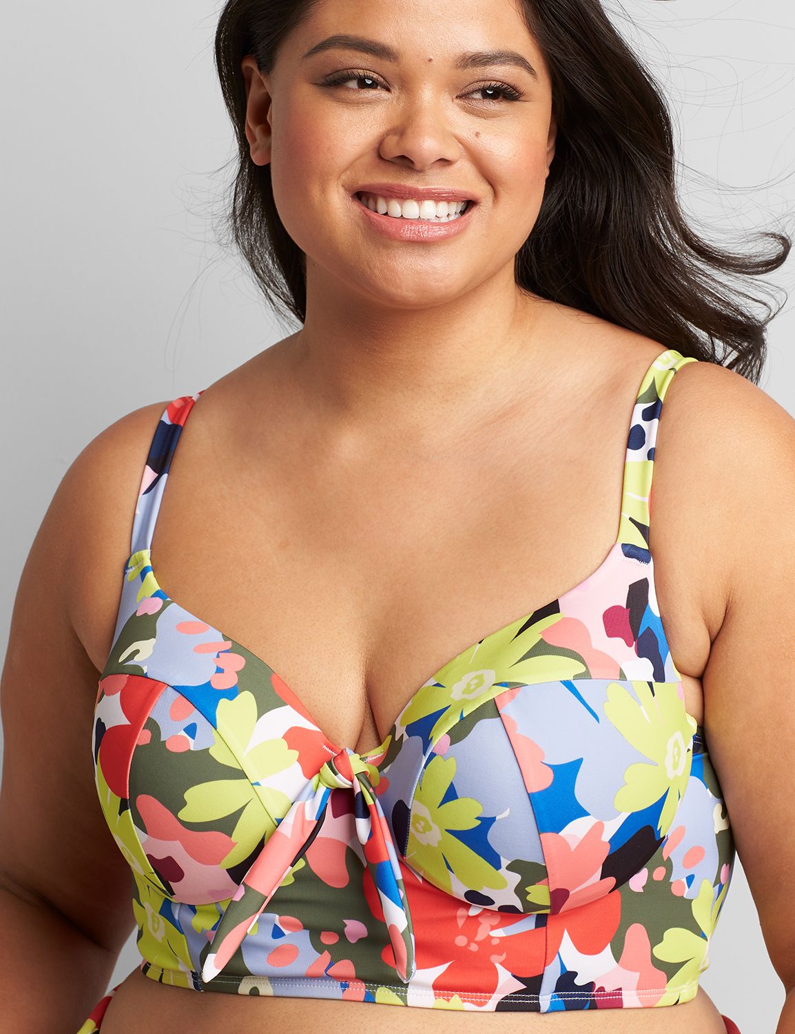Longline Underwire Swim Bikini Top Product Image 4