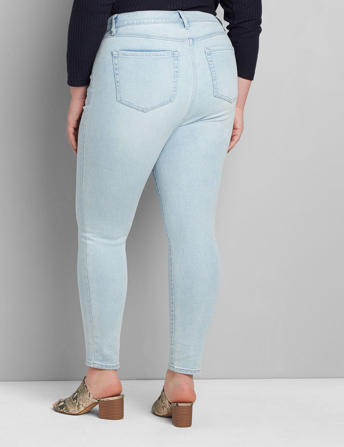 SIGNATURE FIT HIGH RISE SKINNY JEAN -ICE BLUE LIGHT WASH 1118403:Light Denim:14 Product Image 2