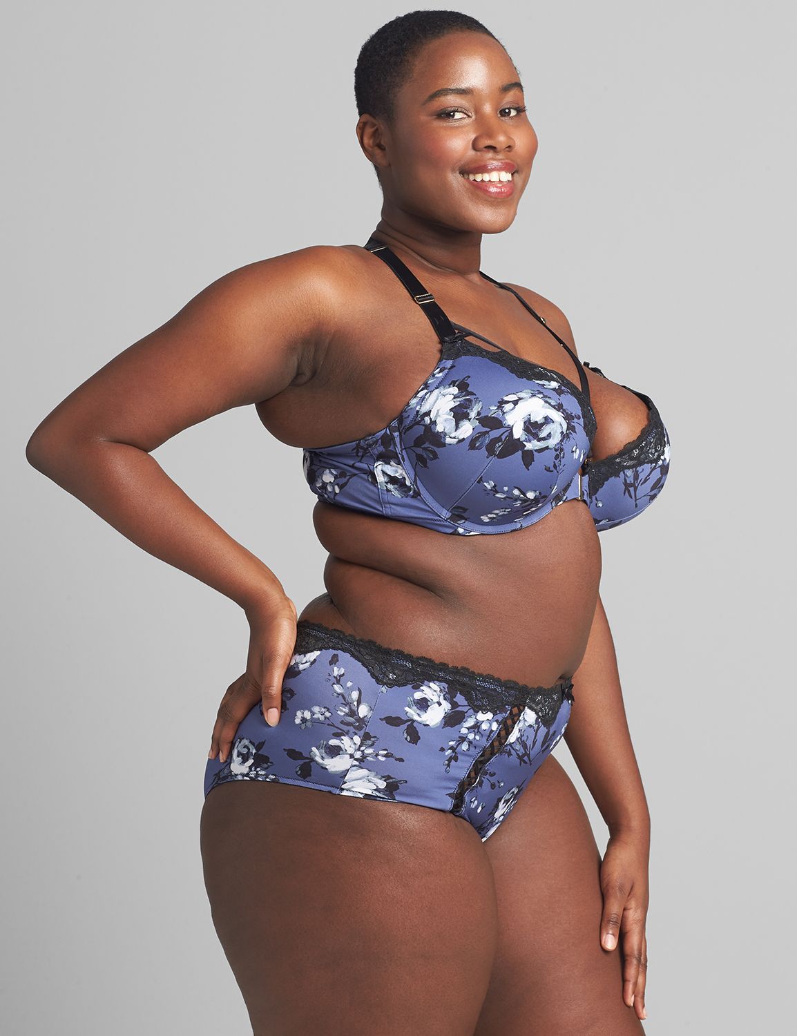Printed Boost Plunge  1117403:Bold Roses_Small_CF19108:44DD Product Image 3