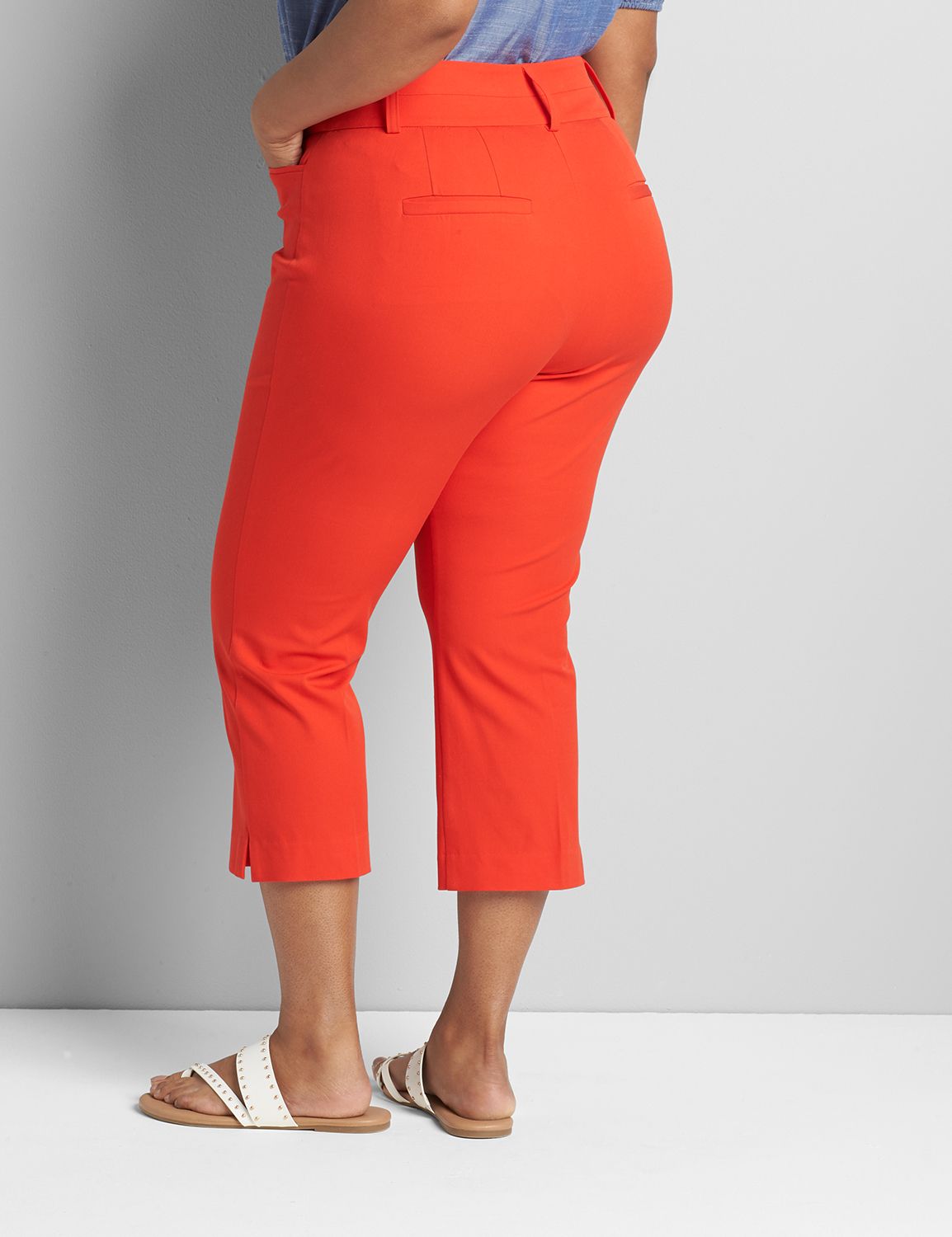 Women's Orange Cropped Pants