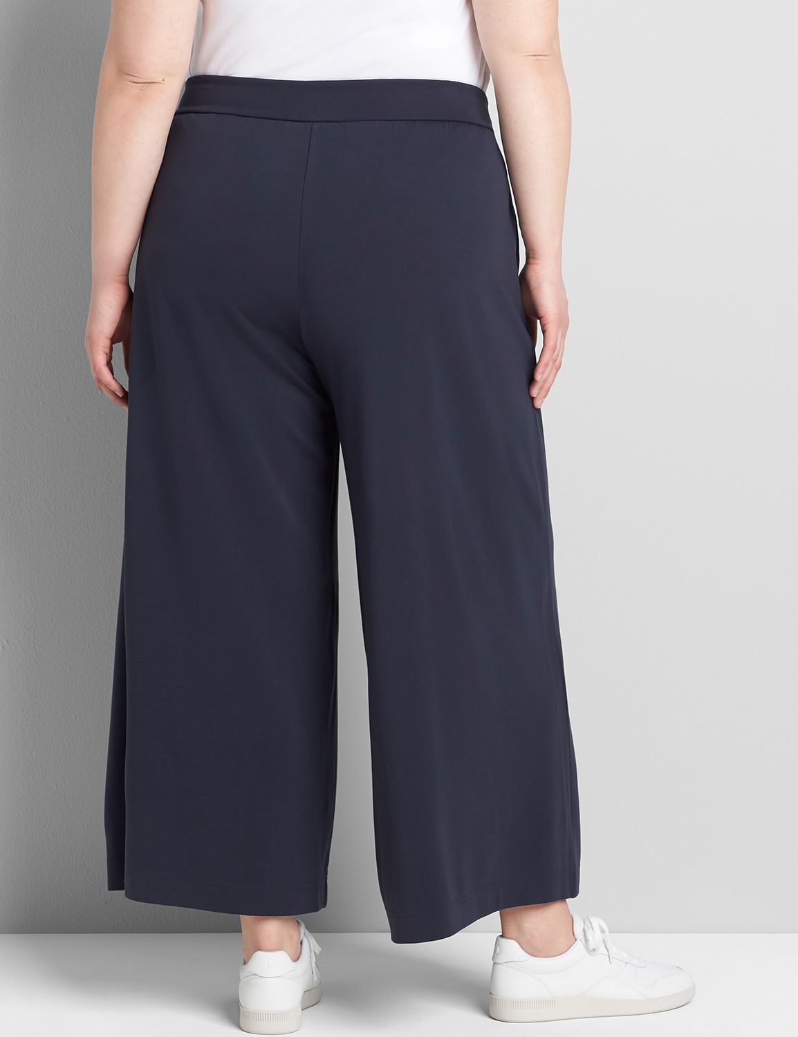 Pull-On Wide Leg Pant - Ponte Product Image 2