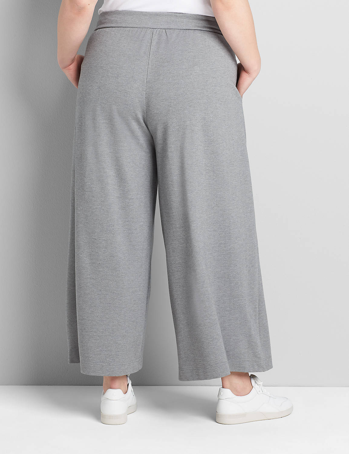 Pull-On Wide Leg Pant - Ponte Product Image 2