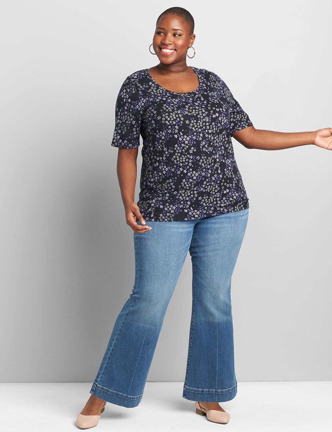 SIGNATURE FIT FLARE JEAN - MARLENE MEDIUM WASH 1119513:Medium Denim:16 Product Image 3
