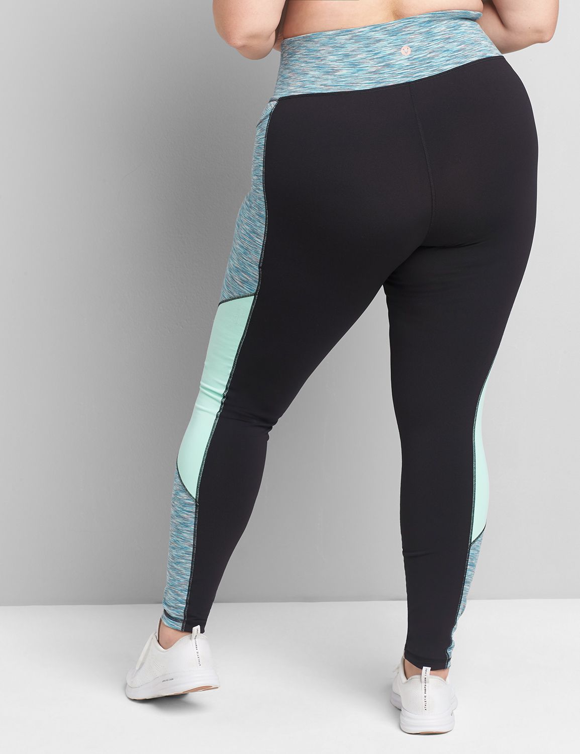 Power Color Block Wicking 7/8 Legging S 1118314:PANTONE Beach Glass:18/20 Product Image 2