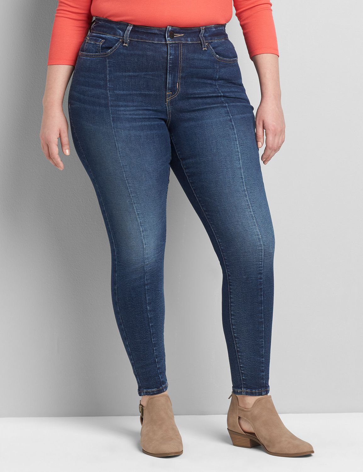 CURVY FIT HIGH RISE SKINNY JEAN - BETSY DARK WASH 1119494:Dark Denim:16 Product Image 1