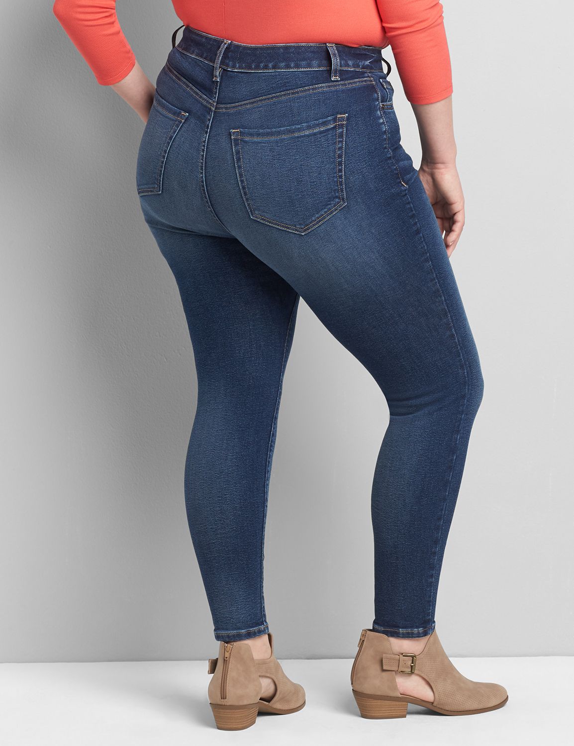 CURVY FIT HIGH RISE SKINNY JEAN - BETSY DARK WASH 1119494:Dark Denim:16 Product Image 2