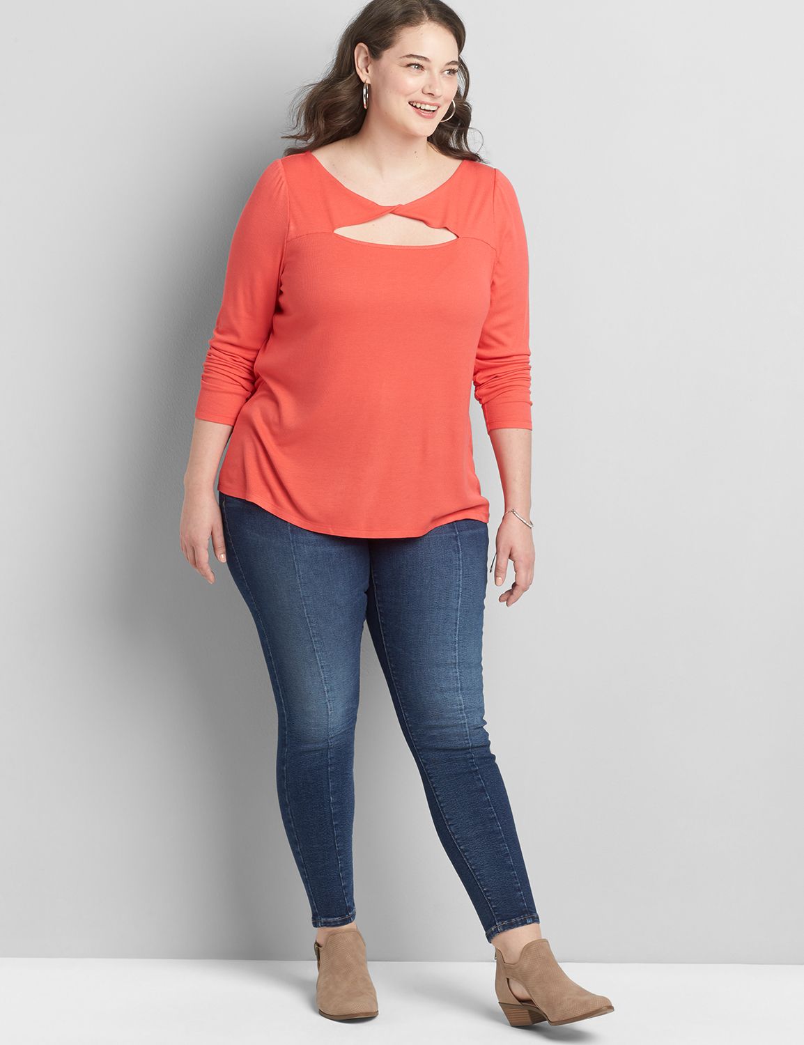 CURVY FIT HIGH RISE SKINNY JEAN - BETSY DARK WASH 1119494:Dark Denim:16 Product Image 3