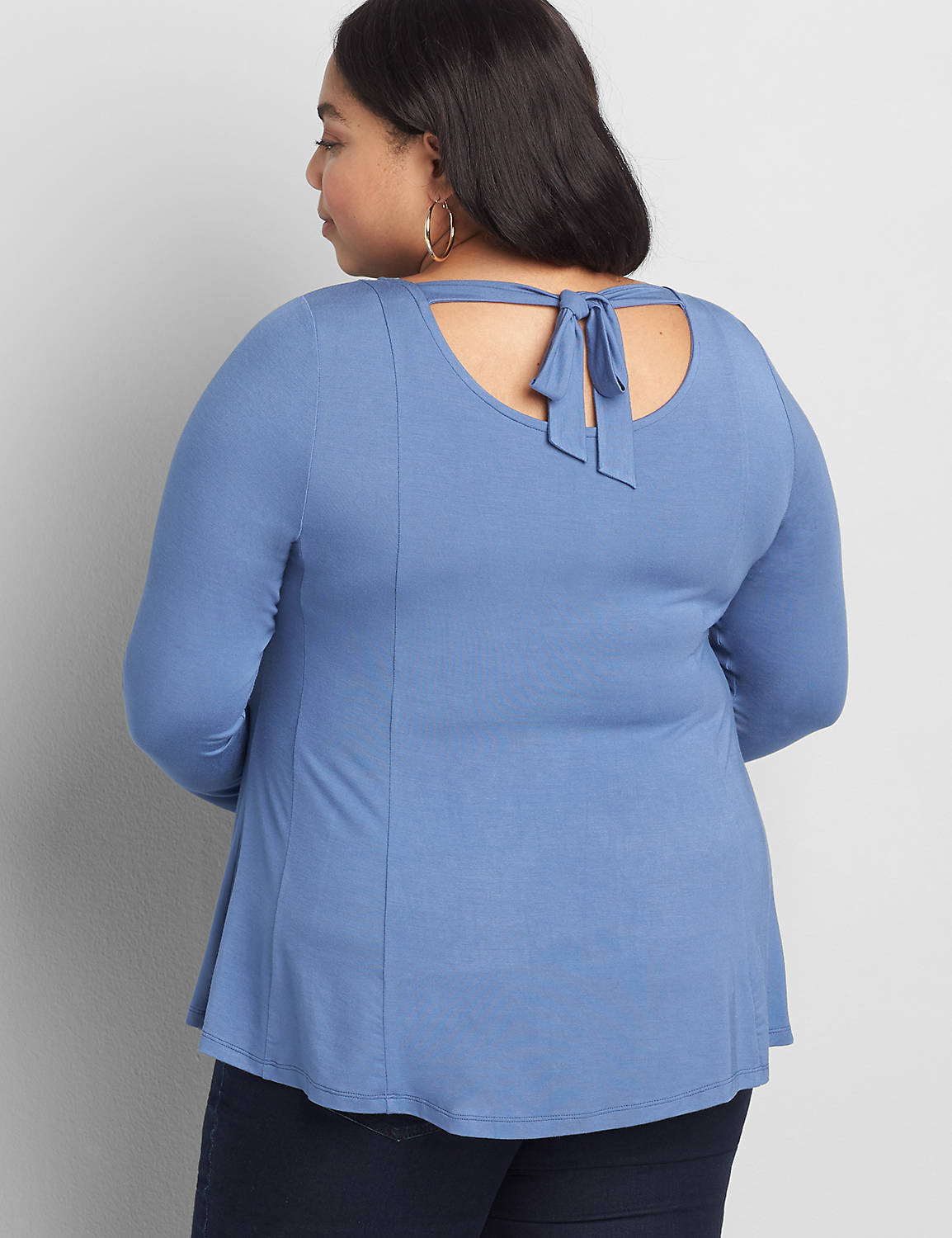 Boatneck Back-Tie Fit & Flare Top Product Image 2