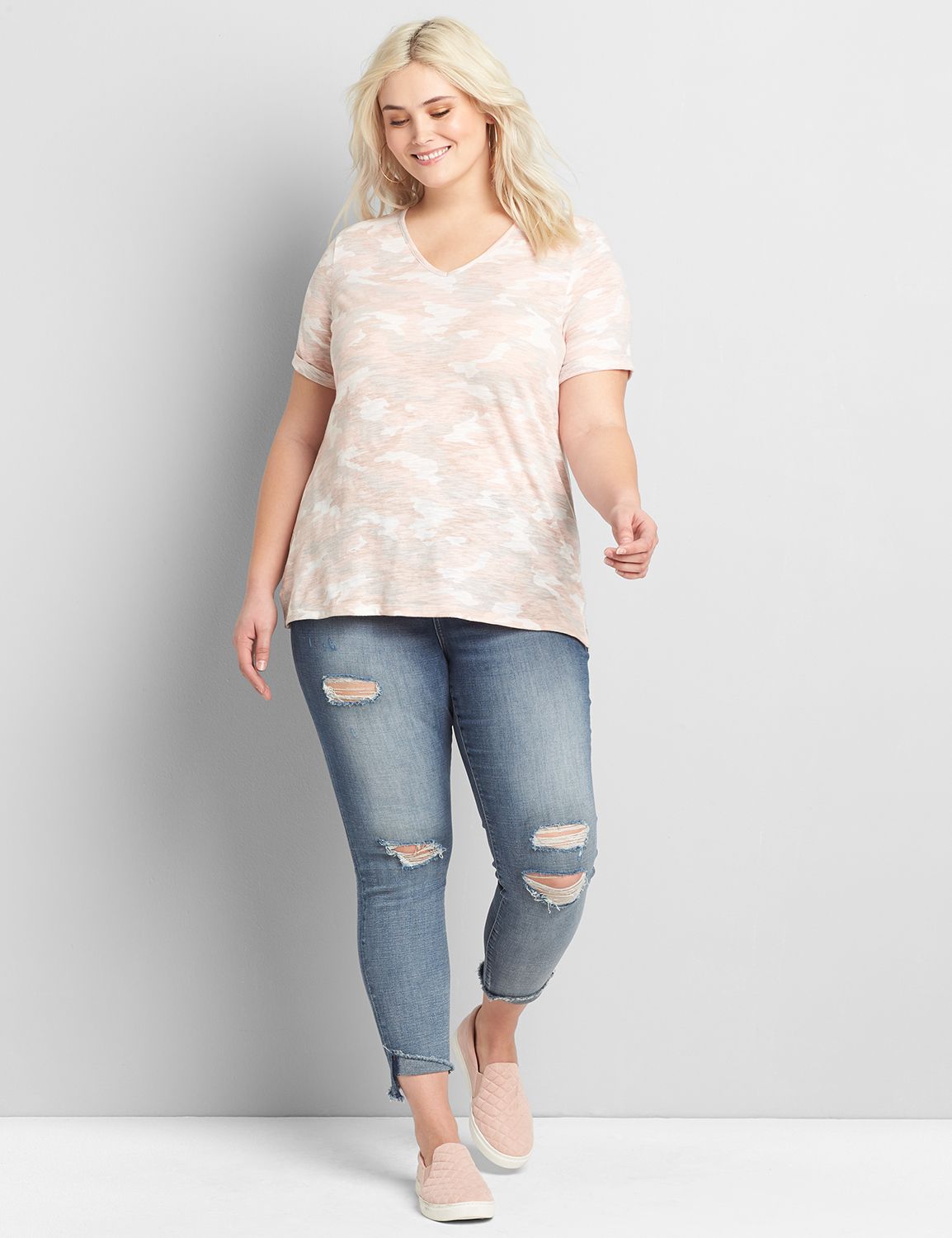Printed Sleeve Cuff Tee
