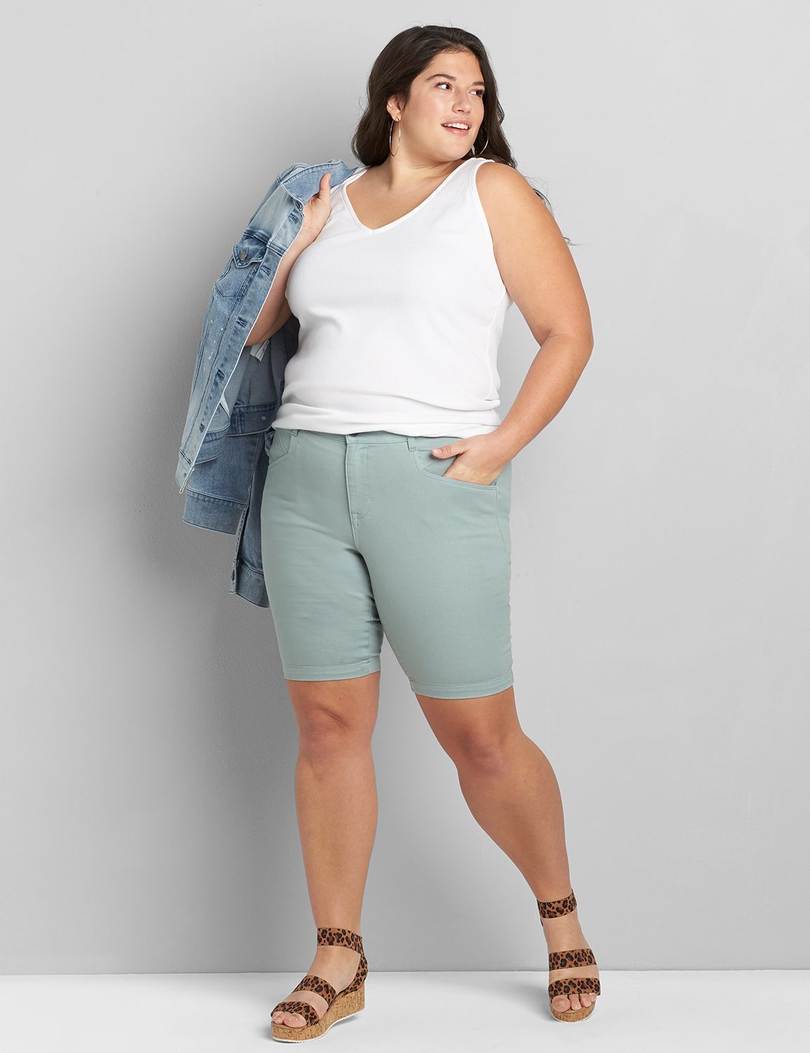 Lane bryant shorts sale