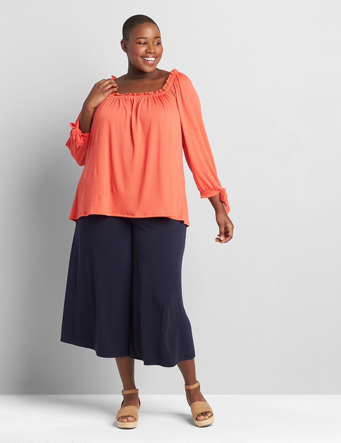 Lytess PANTACOURT SLEEP&Slim カプリパンツL〜XL Knit Kit Pull-On Wide Leg Capri