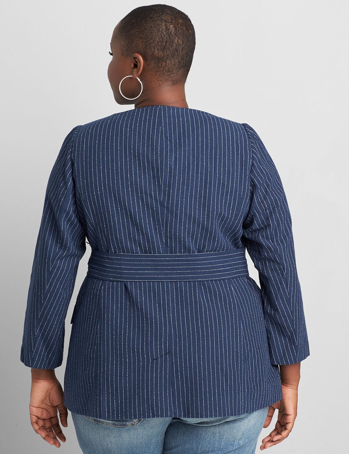 TUCKER STRIPE OPEN BLAZER 1118949:LBSP21348_TuckerStripe_VendorPrint:18 Product Image 2