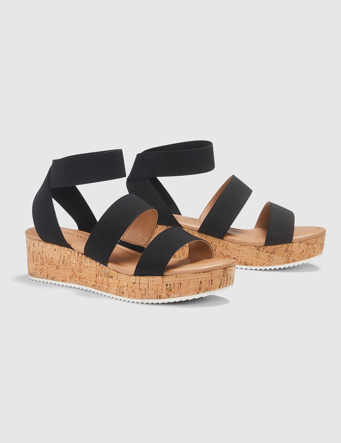 Platform elastic store sandal