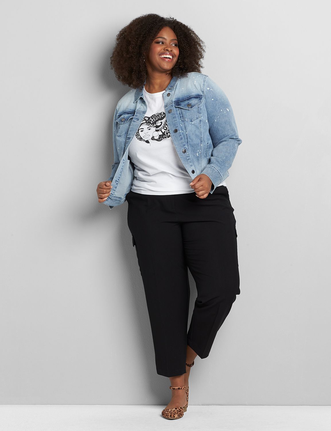 The Perfect Drape Ankle with Cargo Pocket 1119544:Ascena Black:26 Product Image 3