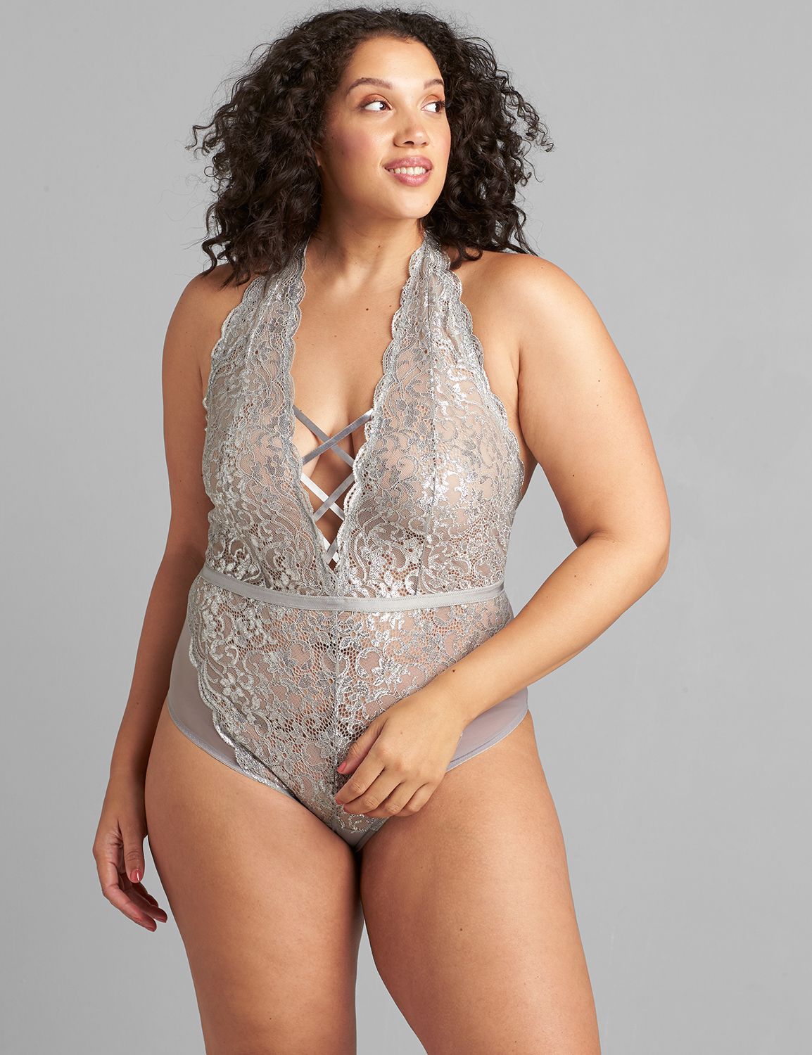 Metallic Lace Playsuit
