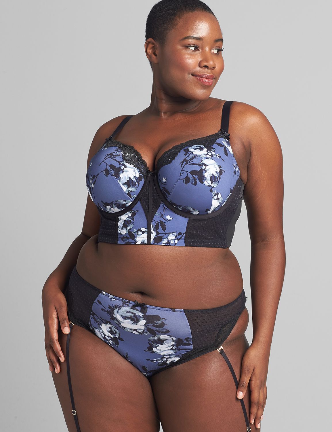 Lace Lightly-Lined Longline Balconette Bra