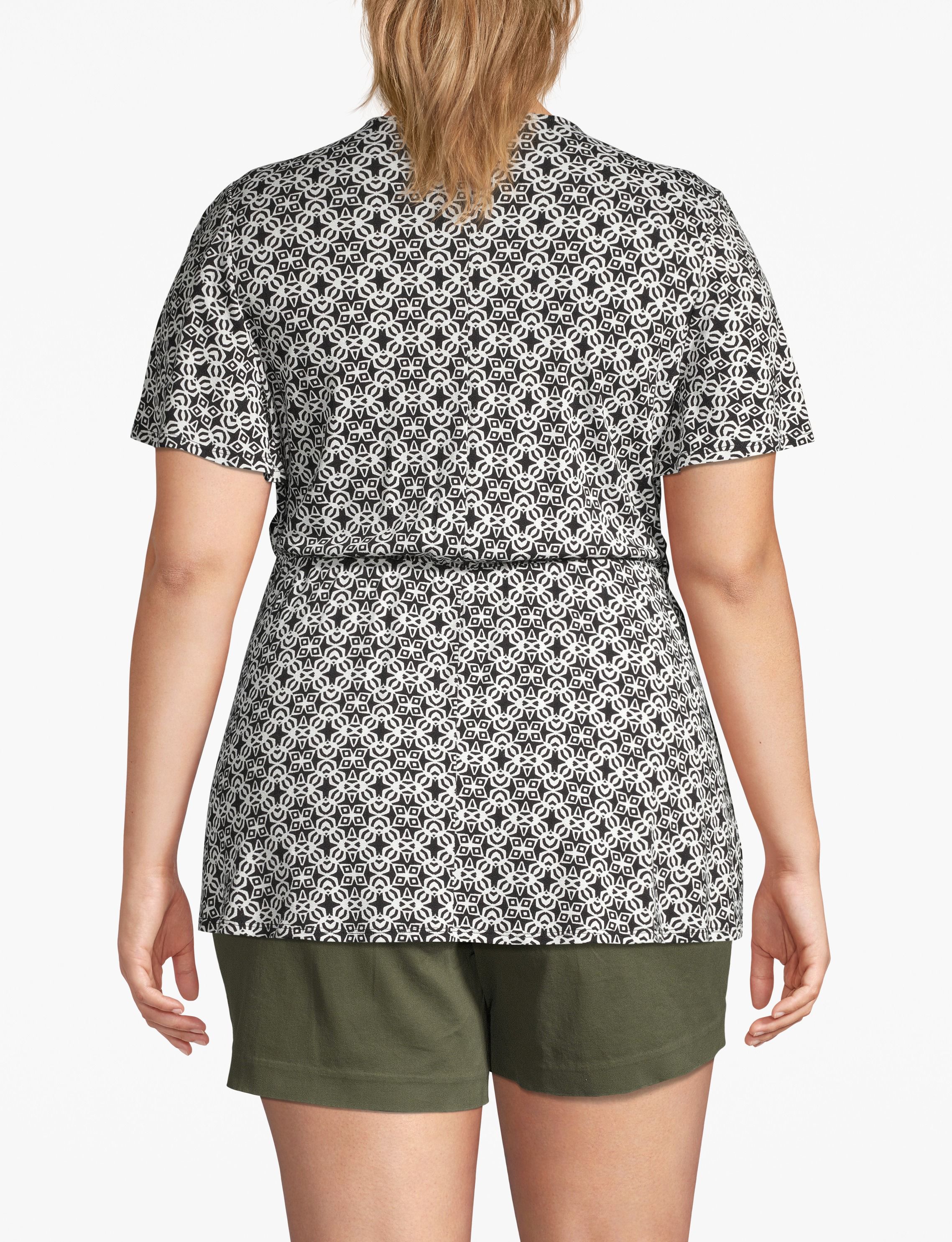 1111983 - S LBO Flutter Slv Wrap Top(1111982):LBSU20082C_LargeAlloverGeo_colorway2:18/20 Product Image 2