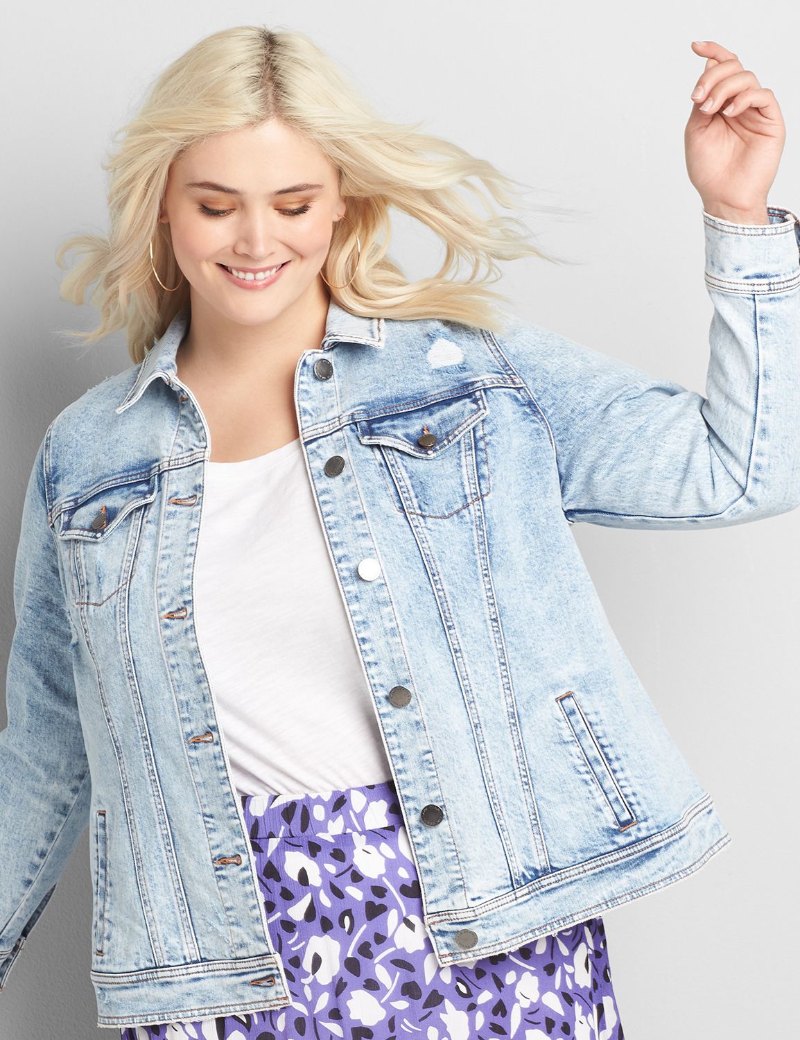 Lane bryant sale jean jacket