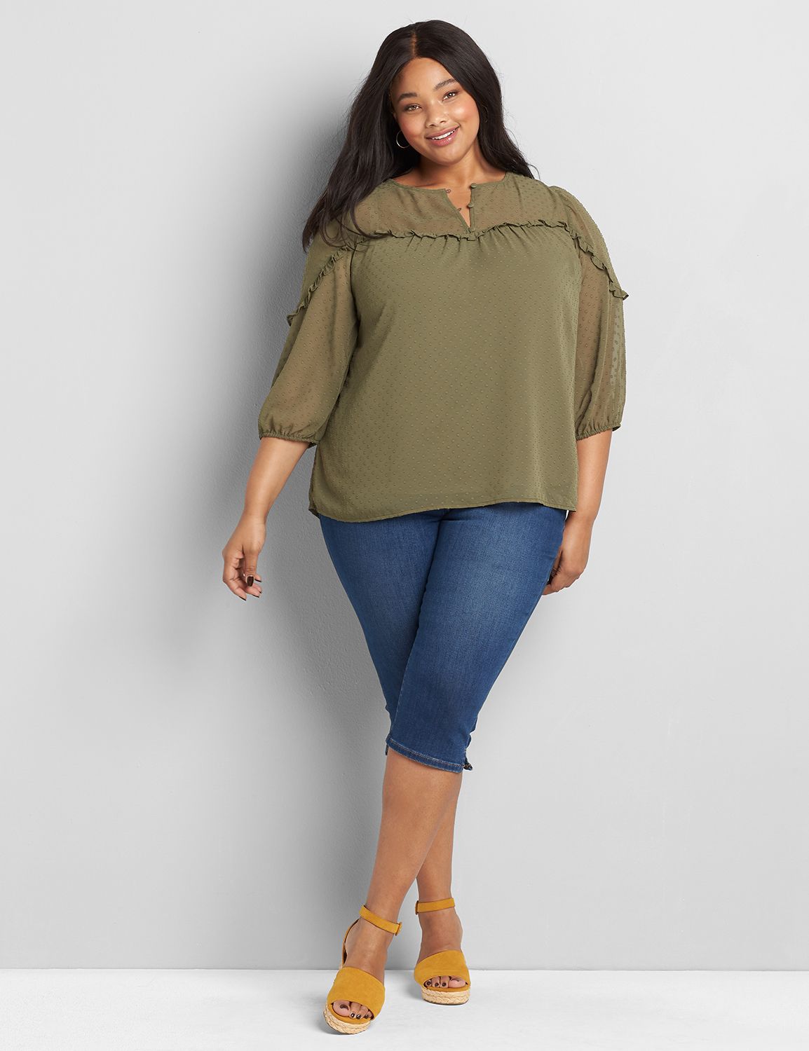 lane bryant peasant top