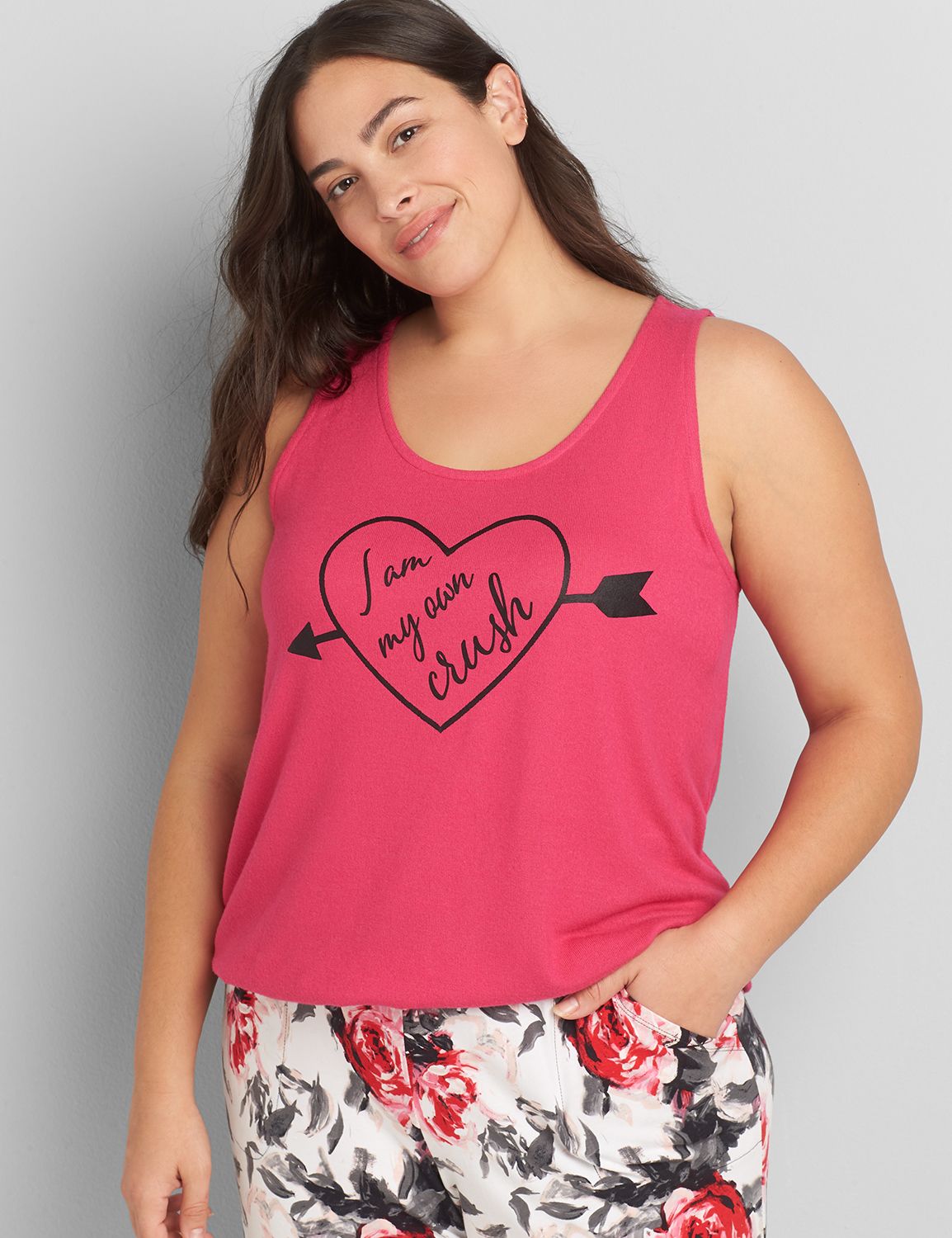 Brushed Jersey Blouson Tank