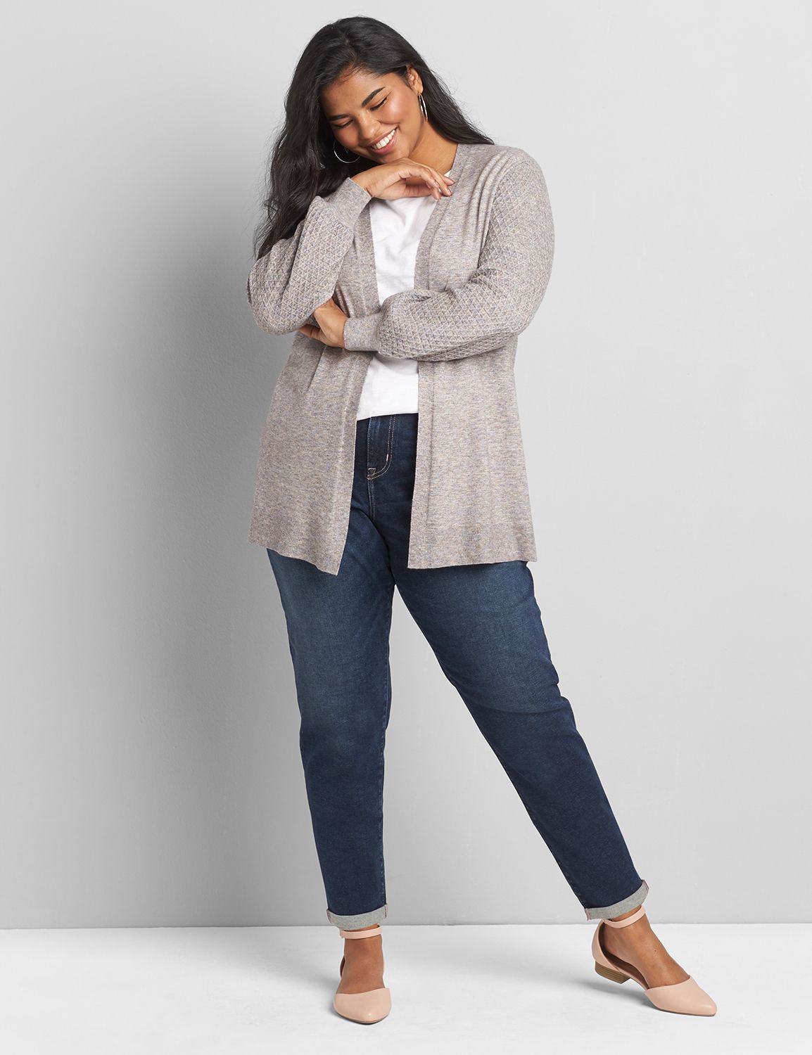 SIGNATURE MID RISE BOYFRIEND - THINK PINK WASH 1118374:Dark Denim:18 Product Image 3