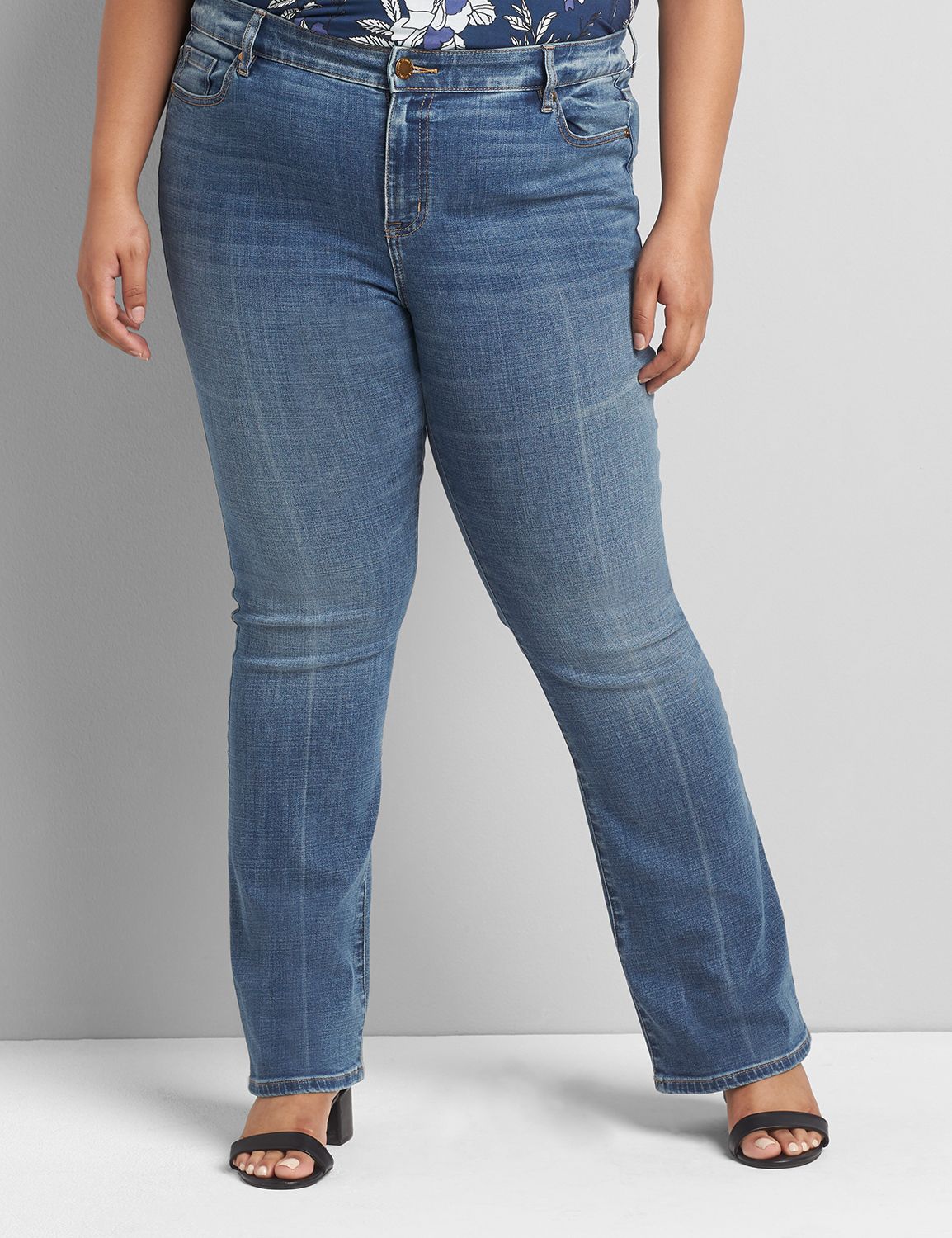 women's plus size black bootcut jeans