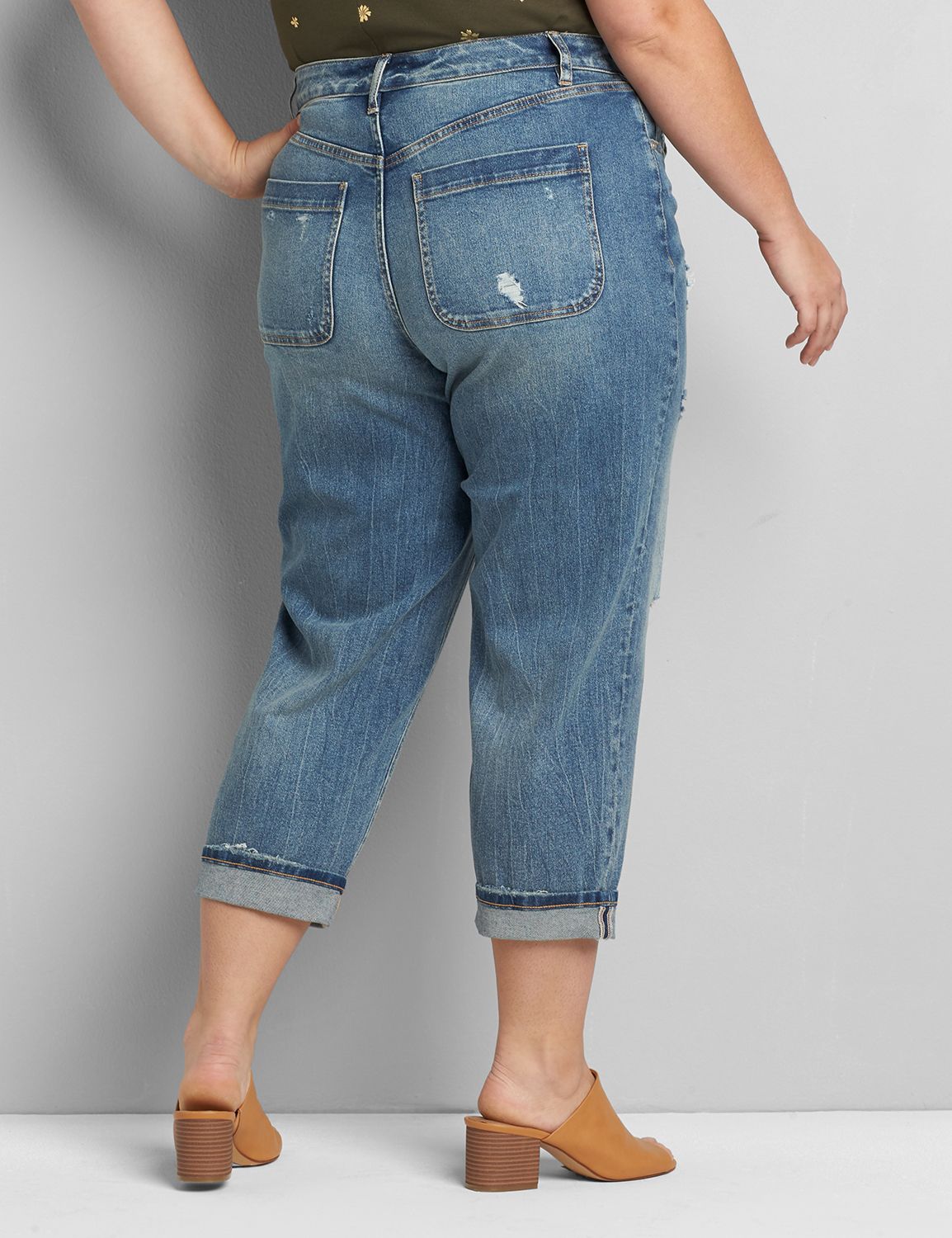 Lane bryant 2024 crop jeans