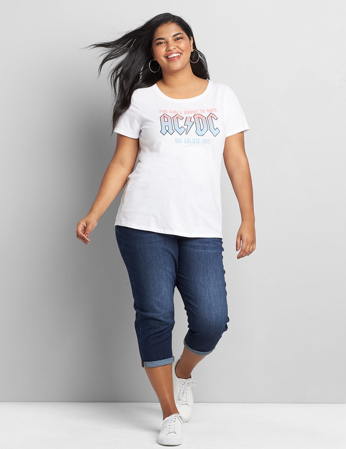 Lane bryant denim capris sale