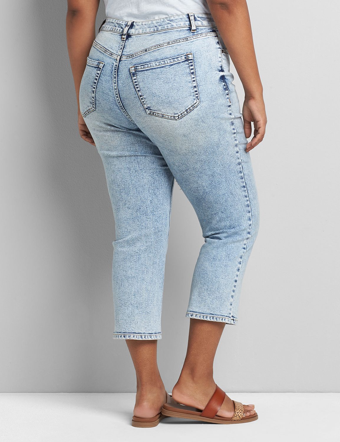 Lane Bryant, Jeans, Lane Bryant Flex Magic Waistband Signature Fit  Midrise Straight Crop Jeans