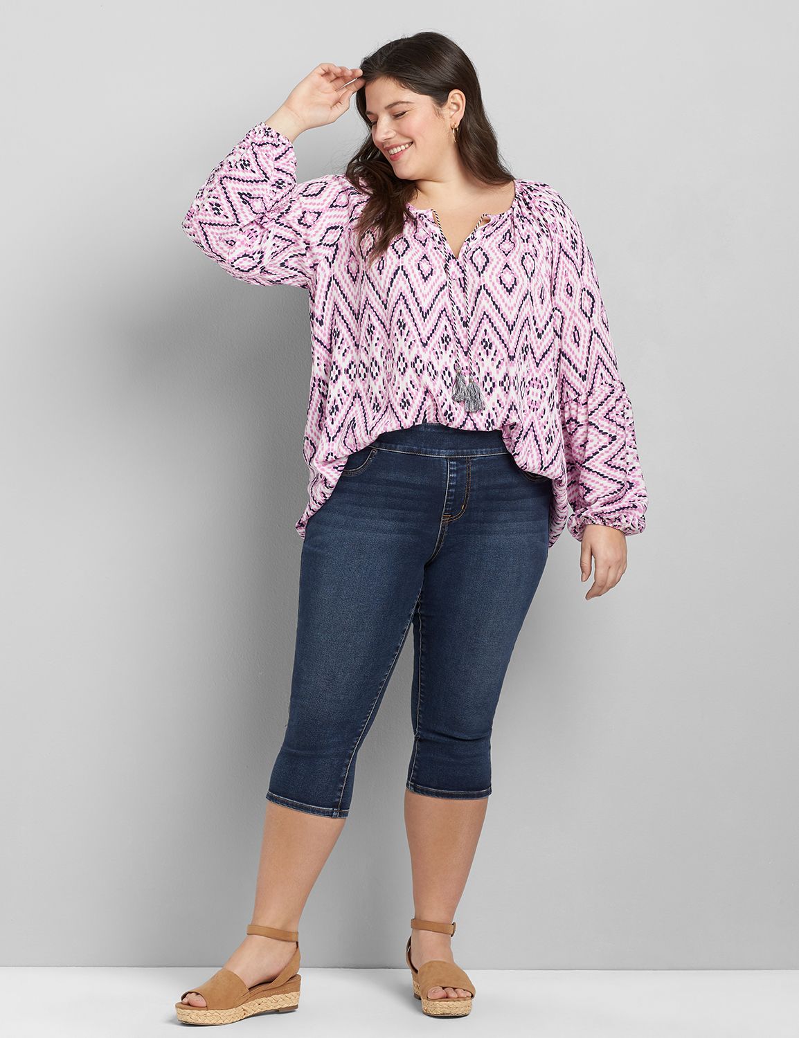 High-Rise Pull-On Pedal Jegging - Dark Wash Product Image 3