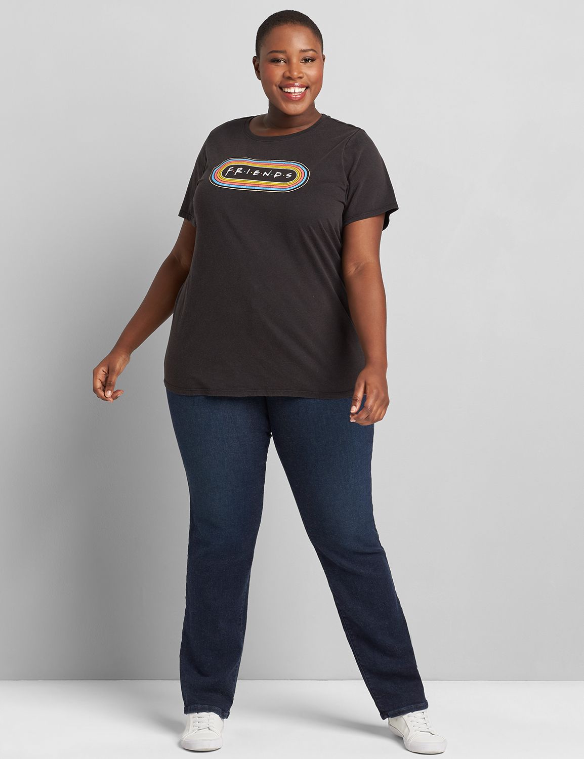 SS Crew Neck Graphic: Friends 1119479:Ascena Black:22/24 Product Image 3