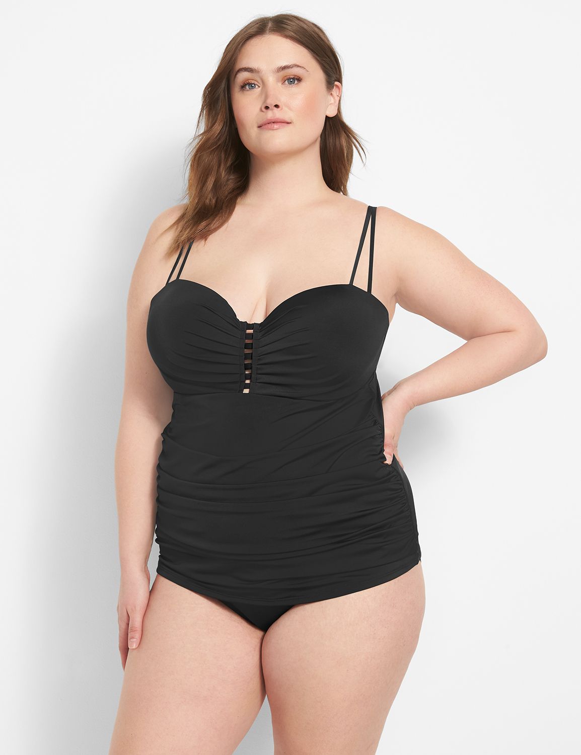 NWT CACIQUE collection by Lane Bryant tankini w/corseted waistline