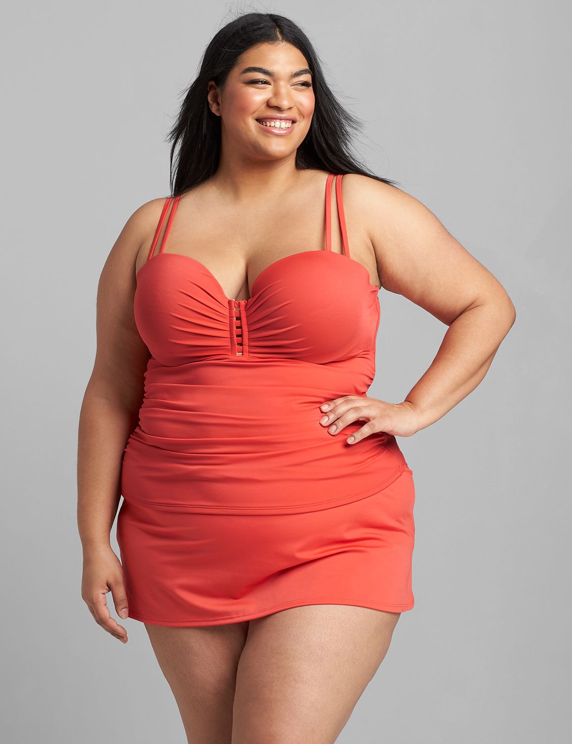 plus size swim tops with underwire