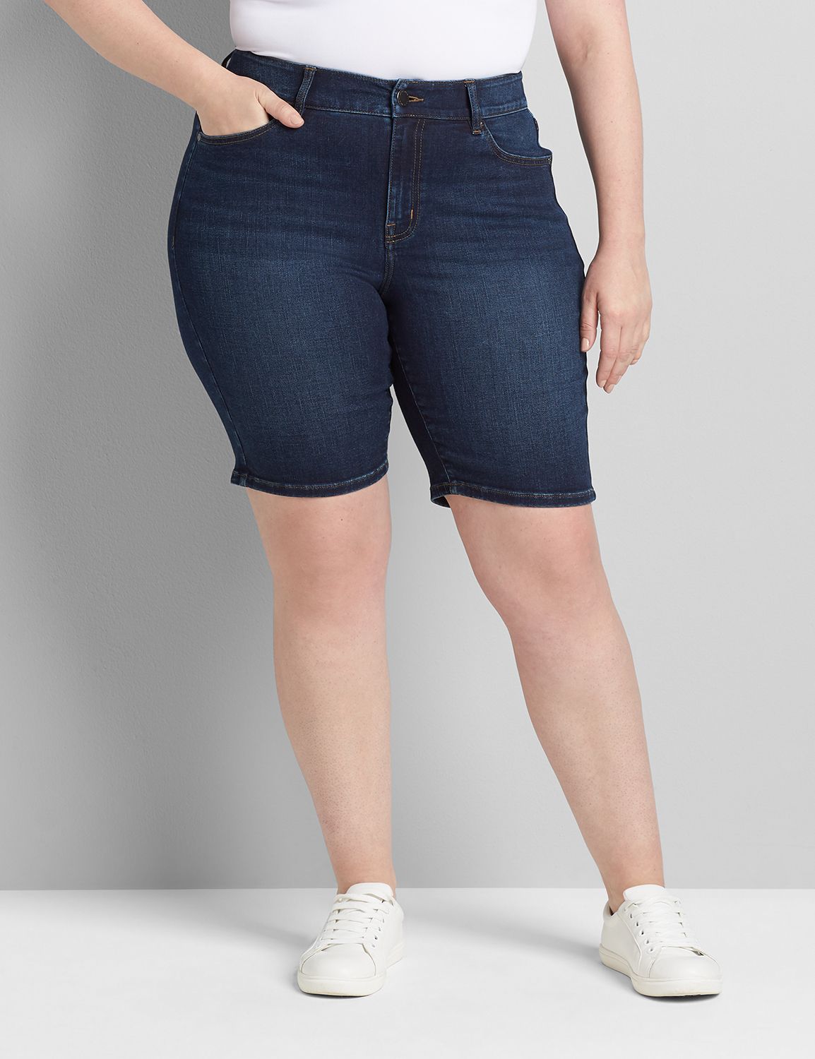 Plus Size Women S Shorts Denim Bermuda More Lane Bryant