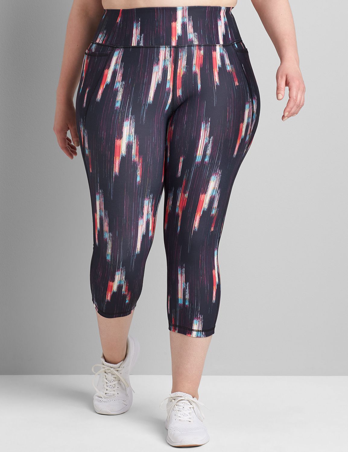 SATINA Coral Capri Leggings with 1 Waistband - High Waisted, One Size