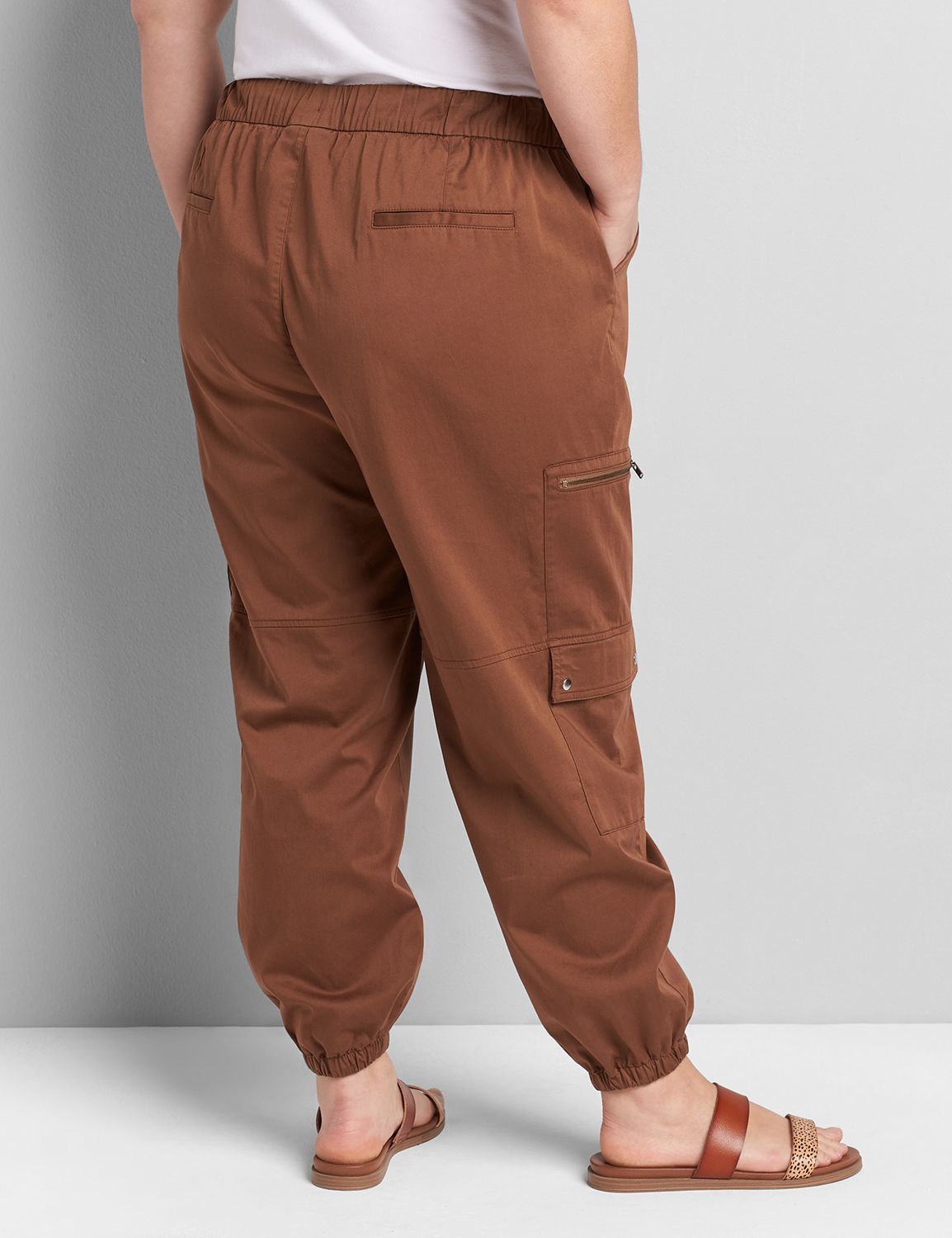 LOUIE SATEEN ANKLE JOGGER - 1119735:PANTONE Partridge:14 Product Image 2