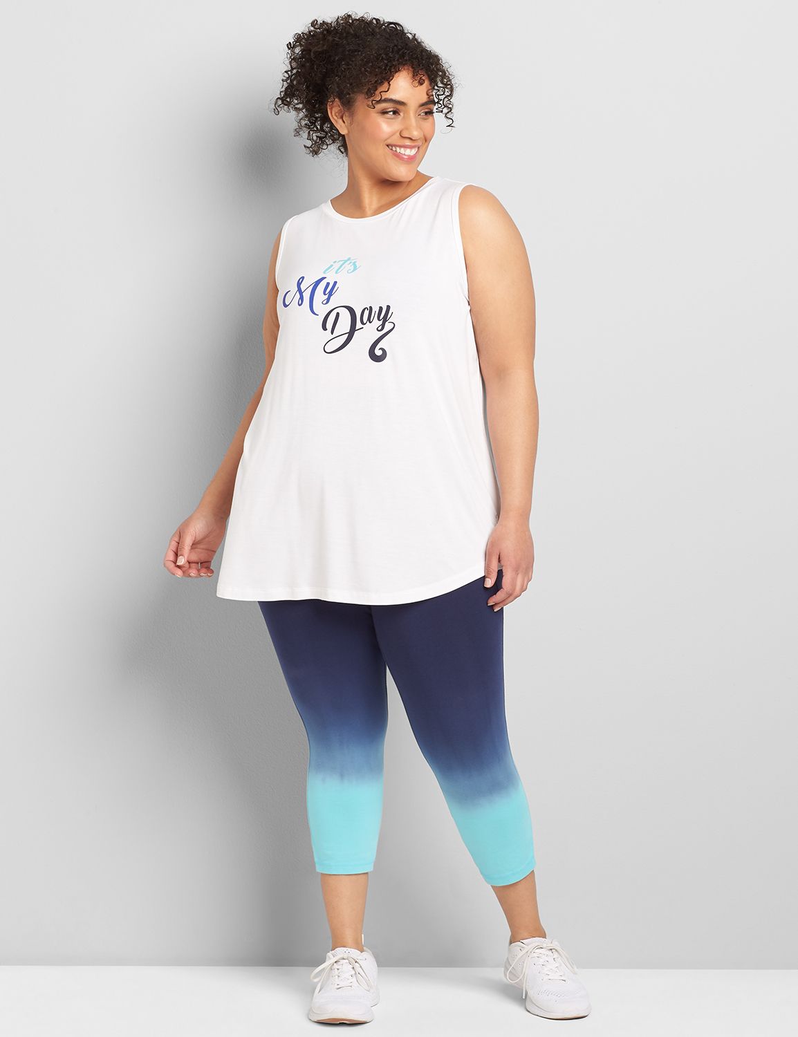 Power Signature Stretch Capri Leggi Product Image 3